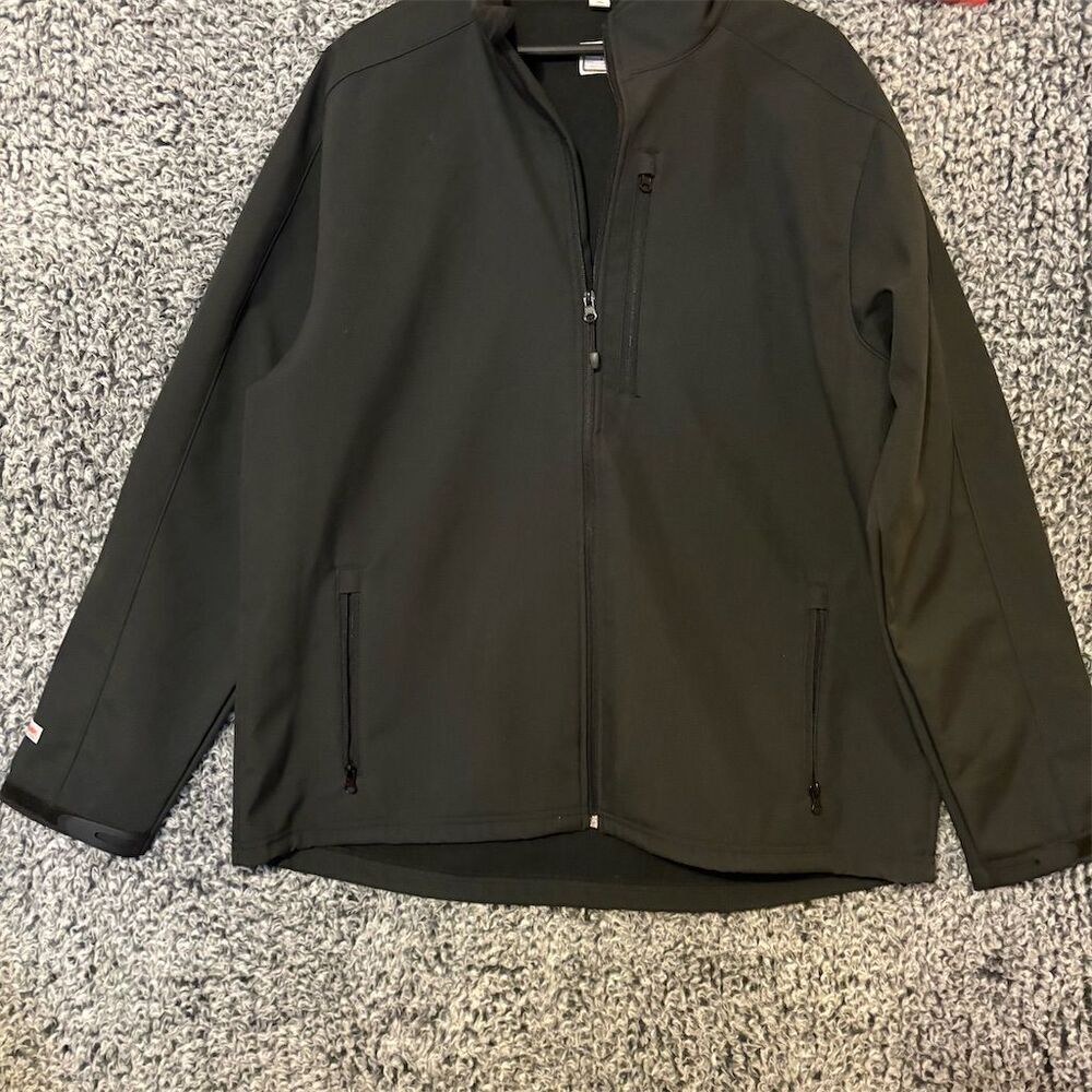 Vantage Men's XL Black Windbreaker Jacket Casual Fall Zip-Up